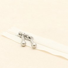 YKK 슬림 코일 지퍼 파스텔 50cm, 백아이보리, 10개입
