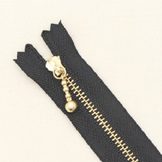YKK 金色拉鍊 10cm, 黑色, 10個