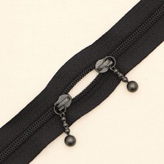 YKK 纖細尼龍拉鍊 基本款 50cm, 黑色, 10個