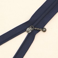 YKK 슬림 코일 지퍼 베이직 50cm, 네이비, 10개입