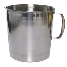 食品和肥皂不銹鋼燒杯 1L, 單色