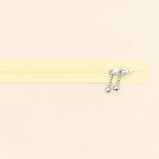 YKK 슬림 코일 지퍼 파스텔 50cm, 옐로우, 10개입