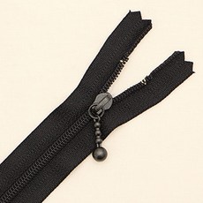 YKK 슬림 코일 지퍼 베이직 30cm, 블랙, 10개입