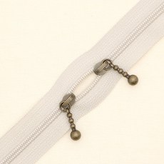 YKK 슬림 코일 지퍼 내추럴 50cm, 그레이베이지, 10개
