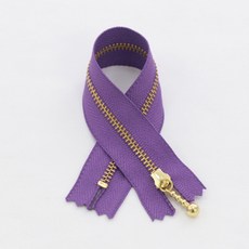 YKK 金色拉鍊 20cm, 紫色, 10片