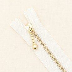 YKK 金色拉鍊, 象牙白, 10件