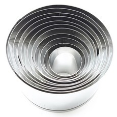 圓形餅乾模具環 11件組, 單一顏色, 1套