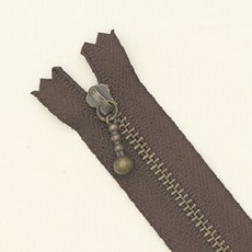 YKK 復古拉鍊 20cm, 10個, 栗色