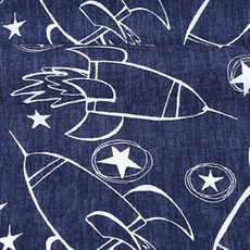 威斯敏斯特棉 JEANS AND THINGS 太空船布料, 藍色