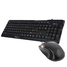 라이센스LG PS2 키보드 + 마우스 세트, 키보드(K-2000), 마우스(M-1000), 키보드(블랙), 마우스(혼합 색상)