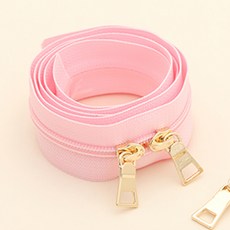 HAPPY BEARS 素色尼龍拉鍊 100cm, 淺粉色, 1個