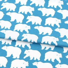 Kohasa ID牛津布北極熊布料 4入, 藍色