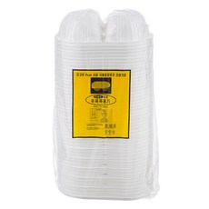 대성 일회용 성형 2칸 우짜짜 용기 몸통 740ml 백색, 50개입, 1개