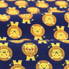 Coca小獅子30支牛津布面料, 深藍色
