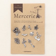 코하스아이디 숲속의아침 참장식 부자재 세트, 실버, 1세트