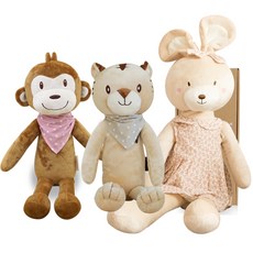 CONY BABY 安撫娃娃 猴子 60cm+黃虎 60cm+兔子 80cm+禮盒, 1組