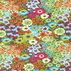 Stoff棉質花卉布料, 灰色