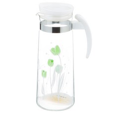 모닝블루 유리물병, 그린튤립, 1.4L, 1개