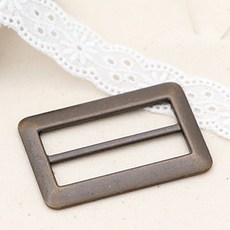 사각 트렌치 벨트버클 내경 40 mm, 앤틱, 3개
