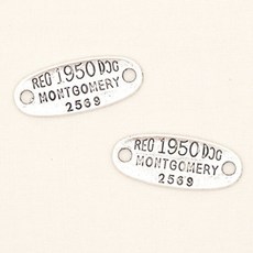 해피베어스 1950 빈티지 참장식, 실버, 4개입