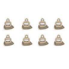 해피베어스 다리미 빈티지 참장식, 앤틱골드, 8개입