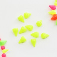 코하스아이디 형광 원뿔장식 15mm, 형광옐로우, 20개입