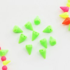 Cohas ID 螢光圓錐裝飾 15mm, 20個, 螢光綠