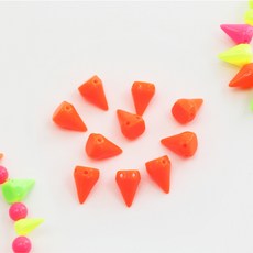 코하스아이디 형광 원뿔장식 15mm, 형광오렌지, 20개입