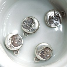 코하스아이디 moon&star 참장식, 앤틱실버, 8개입