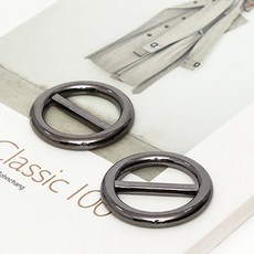 코하스아이디 심플 라운드 트렌치 벨트버클 30mm, 메탈그레이, 4개