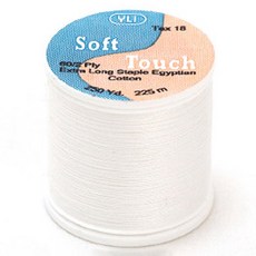 YLI 소프트 터치 아플리케 실, WHITE, 225m, 1개