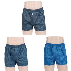 DOSSY 男款棉質寬鬆四角內褲 D603 3入