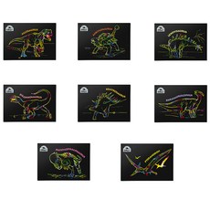 PROM 恐龍刮板 8入 A組, 混色