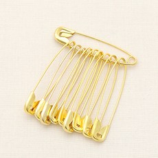 快樂熊 假縫用安全別針套組 3.7cm, 金色, 2個