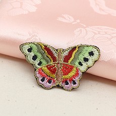 蝴蝶刺繡貼布 S號, 混色, 6件