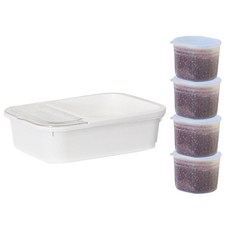 가쯔 모던쌀통 3kg + 잡곡통 4p, 화이트, 1개