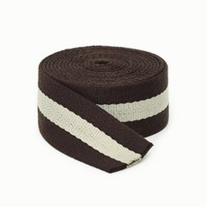 HAPPY BEARS 雙色拼接織帶 38mm, 2個, 棕色 + 象牙白