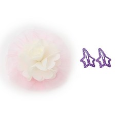 이츠독 강아지 슈슈크림 헤어핀 핑크화이트 세트, A4, 1세트