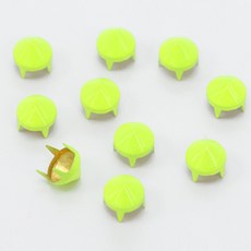 원뿔 글로우 스터드 징 9 mm, 형광 옐로우, 20개