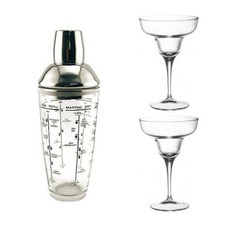 Glassmol Ypsilon Glass調酒杯+Margarita雞尾酒杯 330ml 2入組, 透明