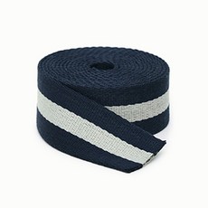 HAPPY BEARS 雙色拼接織帶 38mm, 2個, 海軍藍 + 象牙白