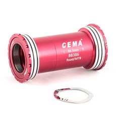 블루레포츠 CEMA INTERLOCK 바텀브라켓 BB386R 세라믹 레드, 1개