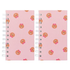 라인프렌즈 그레이트 수첩, 초코, 2개입