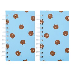 라인프렌즈 그레이트 수첩, 브라운, 2개입