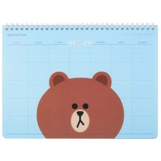 라인프렌즈 먼슬리 플래너 만년형, 브라운