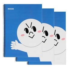 라인프렌즈 원링 유선노트, 문, 3개입