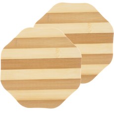 카멜 영수 얼룩 원 웨이브 냄비 받침 대, 혼합 색상, 2개입