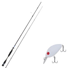 Aomax Neo Black捲線器型擬餌釣竿 S-702ML+Damiki Hard Bait DC 100 55mm 007 CREAM WHITE, 1套