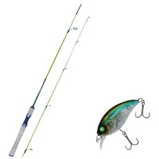 Won Da Ye Green Spinning路亞竿 602UL+Damiki DTSCO 40硬體路亞 347T CLEAR REAL BAIT, 1套