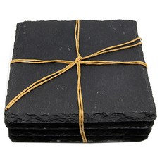 Solid Carbide Tools 方形石製杯墊, 單一顏色, 4個